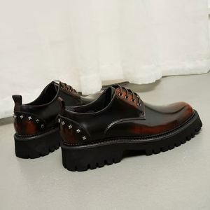 Nouvelle Tendance Chaussures Habillées en Cuir Véritable pour Hommes, Richelieu à Rivets pour Mariage - Product Image 4
