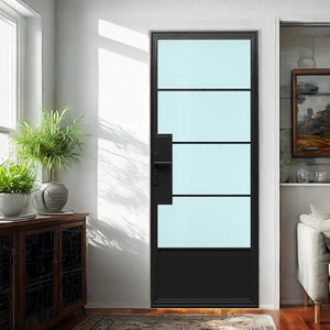 <span class=keywords><strong>Porte</strong></span> de <span class=keywords><strong>grenier</strong></span> moderne en acier et verre noir, style français, idéale pour les maisons et les bureaux - Product Image 5