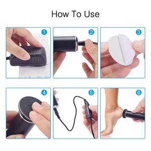 New Electric Pedicure Foot Care Tool Files Pedicure Callus Remover <b>USB</b> Cable Sawing File for Feet Dead Skin Callus Peel Remover - Product Image 6