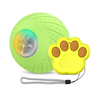 Pelota interactiva para mascotas, juguete de salto giratorio activado por movimiento, juguete eléctrico inteligente para gatos con LED