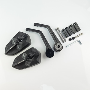 Rétroviseur Qiangye 8 pouces pour moto électrique, scooter, adaptable universellement, noir, avec kit de montage - Product Image 1