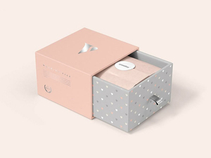White Rigid Cosmetic Box With Gold Ribbon And Satin Liner For <b>Perfume</b> Packaging Vietnam - Product Image 2