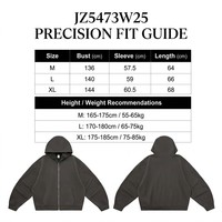 Sweat-shirt à capuche zippé réversible camouflage pour homme, 450 GSM, streetwear épais, double face, gris anthracite uni, coupe ample