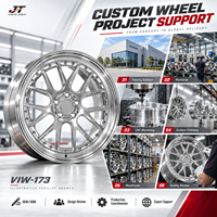 Jantes forgées à rayons en V rivetés, 18-22 pouces, finition chrome poli, 5x112 5x114.3 VIW-173 pour BMW Audi Mercedes-Benz