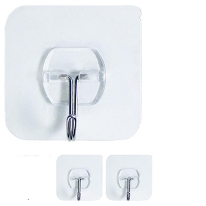Wholesale Transparent PVC Angel Strong Seamless Adhesive Wall Mounted Clothing Eco-Friendly Multifunction Household Wall <b>Hook</b> - Product Image 1