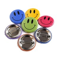 Pin Retro de Botón para Mochilas Clásicas, Accesorio para Mujer, Broche Personalizado de Lata con Iconos Divertidos, Pin de Cara Sonriente Feliz