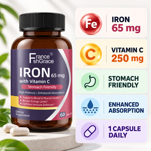 Suplemento de Hierro OEM Shecome con Vitamina C, Apoyo para la Salud del Corazón, Cerebro e Inmunidad, Cápsulas de Hierro - Product Image 6