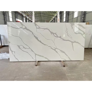 Thiết Kế Hiện Đại Trắng Đá Thạch Anh Veneer Bán Buôn 3200*1600*30Mm Lớn Tấm Đá Nhân Tạo Cho Tủ Nhà - Product Image 2