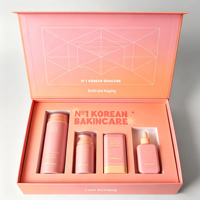 Boîte personnalisée de luxe avec fermeture magnétique, insert en papier imprimé avec logo, couleur unie rose, avec aimant pour l'emballage