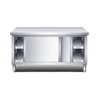 Table de travail en acier inoxydable établi passe unique cuisine préparation stockage plan de travail maison hôtel & Restaurant Table de travail armoire en métal
