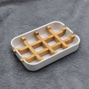 Bathroom Accessories <b>Bamboo</b> Fiber <b>Soap</b> Bars Box for Shower - Product Image 1