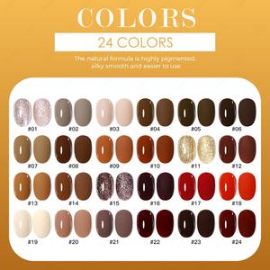 JTING - Juego de Esmaltes de Uñas en Gel de Última Tendencia en Colores Otoñales, Colección de 24 Colores, Esmalte de Uñas en Gel OEM/ODM, Juego de Esmaltes de Uñas Personalizados con Colores a Elección - Product Image 3