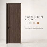 Porte en mélamine noyer anthracite avec rainurage en forme de flèche et quincaillerie noir mat – Décoration intérieure de luxe