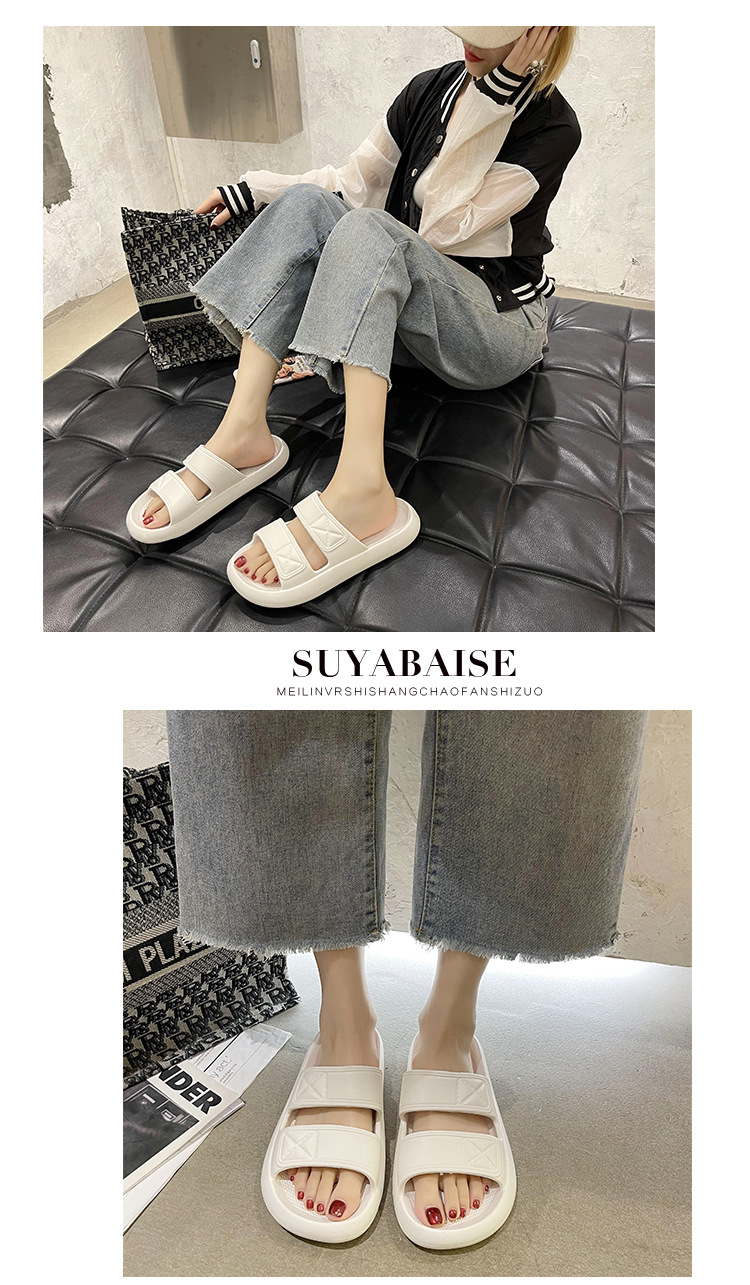 Summer Non-slip Outdoor Slides Sandals Soft Sole Indoor Bath Sandals Slippers Women Men