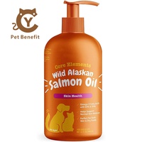 Gouttes d'huile de saumon naturel pour chiens et chats avec oméga-3, vitamine E, DHA |   Absorption rapide, digestion sensible, soin de la peau, soutien immunitaire
