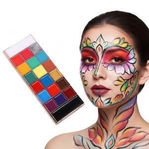 Nueva Paleta de <span class=keywords><strong>Pintura</strong></span> Corporal y Facial a Base de Aceite de 20 Colores, 20 Tonos Monocromáticos para Maquillaje de Escenario, <span class=keywords><strong>Pintura</strong></span> Facial, <span class=keywords><strong>Halloween</strong></span> - Product Image 2