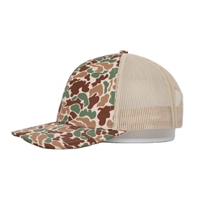 Gorra de camionero bordada con parche tejido de 6 paneles con estampado de camuflaje personalizado de alta calidad para hombre malla 112 impermeable con logotipo personalizado-Venta al por mayor - Product Image 2