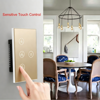 Interrupteur intelligent Wi-Fi pour ventilateur et éclairage, compatible Tuya, commande vocale Alexa, contrôle par application, matériau PC ignifuge, AC100-240V, utilisation intérieure