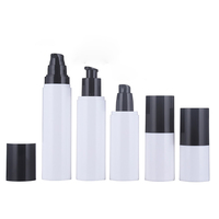 Flacon pompe airless rond pour conservation, 30ml 50ml 80ml 100ml 120ml, contenant sous vide pour sérum et essence de soin