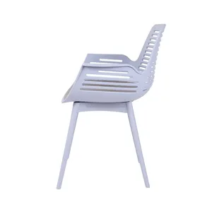 KD Frame Modern <strong>Light</strong> <strong>Blue</strong> pp Plastic <strong>Armchair</strong> with Cushion - Product Image 2