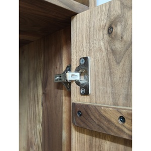 Estantería vertical de madera maciza en estilo retro Almacenamiento de madera de nogal negro Hermosa exhibición Diseño tradicional para la decoración de la sala de estar - Product Image 4