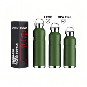 Bouteille de sport isotherme en acier inoxydable 304 sans BPA, avec poignée portable, double paroi sous vide, pour les voyages en plein air et la remise en forme - Product Image 1