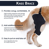 Attelle de patte arrière pour chien, attelle latérale en aluminium à deux angles, Support pour chiens avec stabilité, blessure CCL, attelle de genou pour chien à deux angles