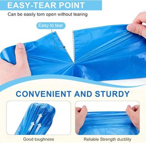 Huamaohengchun - Bolsas de Basura Pequeñas Desechables de LDPE con Cordón, a Prueba de Fugas, Sin Perfume, 100 Unidades, 15 L, Mini Bolsas para Oficina - Product Image 3