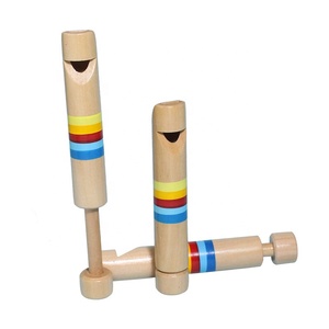 Juguete Musical Educativo de Madera para Bebés, Flauta de Madera con Silbato Deslizante, Juguete Infantil - Product Image 1