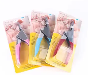 Professional Manicure U-shaped Scissors Red Pink Sliver Light Blue Stainless Steel Edge Cutter Nail Clipper