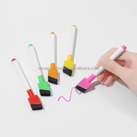 Marqueur effaçable à sec pour tableau blanc, 12 couleurs, pointe pour écriture fluide, stylo pour tableau blanc, logo personnalisé OEM pour l'école, le bureau, vente en gros