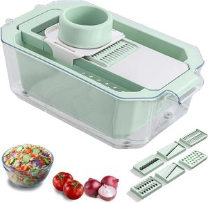 Coupe-légumes manuel multifonctionnel réutilisable <span class=keywords><strong>en</strong></span> acier inoxydable, hachoir, <span class=keywords><strong>râpe</strong></span>, <span class=keywords><strong>mandoline</strong></span> - Product Image 1