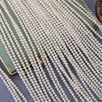 R.Gem. Environ 105 pièces par brin Mini perles près de perles de culture d'eau douce en vrac rondes 3.5-4mm pour bijoux à bricoler soi-même