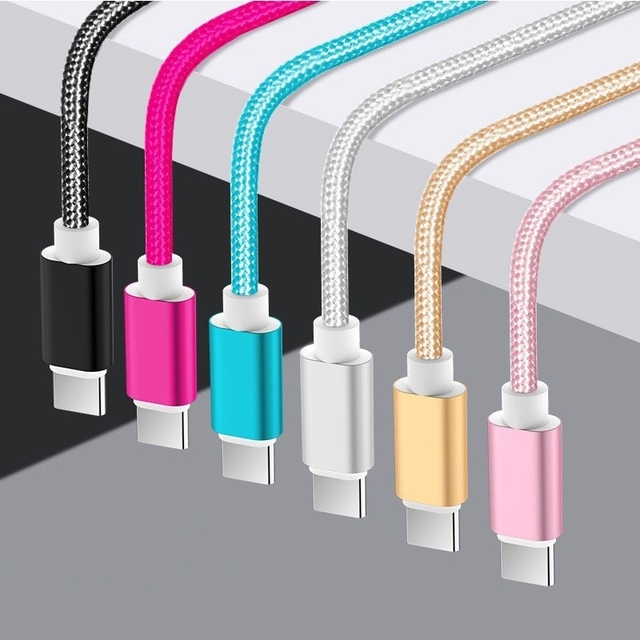 New Products High Speed Phone Charging Cables Type C Fast Cable Nylon Braided Micro Usb Data Cable for IOS Charge