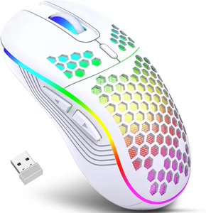 Ratón Inalámbrico Profesional para Juegos, Ratón Celular Ligero y Ergonómico con Sensor Óptico y Retroiluminación RGB - Product Image 1