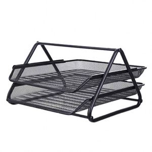 High Quality Wholesale Big Size Documents and <b>File</b> Organizer 2 Tier Wire <b>Tray</b> Document Organizer Metal Desk Organizer - Product Image 2