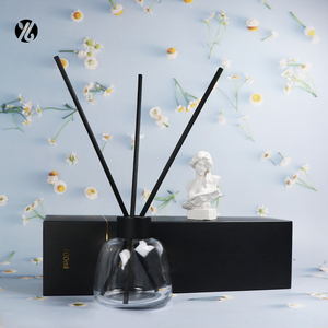 Yeni lüks yuvarlak omuz cam difüzör şişeleri 100ml 200ml vidalı kapak boş koku yağı difüzörü Diy Reed difüzör için Sticks - Product Image 1