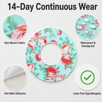 Patchs adhésifs personnalisés pour CGM, imperméables, en coton non tissé, bande de couverture pour Freestyle Libre 1 2 3 6, 6 designs, résistants à la transpiration, hypoallergéniques