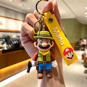 Cawboy 3D PVC Anime Super marios Bros móc khóa nấm Luigi Yoshi Móc chìa khóa vòng chìa khóa quà tặng khuyến mãi tùy chỉnh móc khóa cao su - Product Image 6