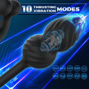 Cincin Getar Kontrol Jarak Jauh, Stimulator Anus, Sumbat Pantat, Pemijat Prostat, Cincin Penis, Vibrator Pria untuk Pria - Product Image 6