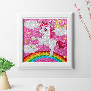 Kits de <span class=keywords><strong>peinture</strong></span> de diamant <span class=keywords><strong>licorne</strong></span> avec numéros, pour enfants, dessin animé arc-en-ciel, meilleur cadeau, décor mural pour la maison - Product Image 1