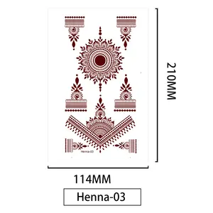 Henna Tattoo with vermilion lace disposable color waterproof and sweatproof tattoo sticker