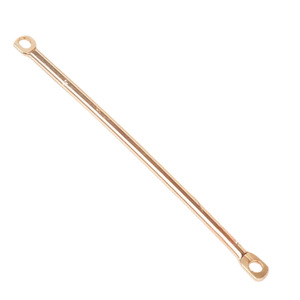 Varillas de conexión para pendientes minimalistas DIY, chapadas en metal, de doble orificio, redondas, para la fabricación de joyas, accesorios, varillas para borlas de pendientes - Product Image 2