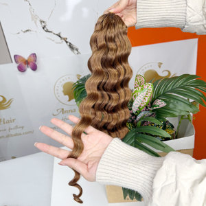 Extensions de <span class=keywords><strong>cheveux</strong></span> humains au crochet pour débutants, ondulations profondes lâches, perruques de <span class=keywords><strong>cheveux</strong></span> humains longue durée, 100 % <span class=keywords><strong>cheveux</strong></span> humains à tresser - Product Image 3