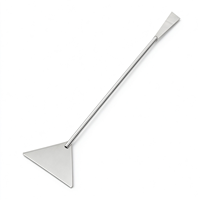 Pelle à sable triangulaire en acier inoxydable de 32 cm, outil de nettoyage d'aquarium, grattoir à algues, niveleur de sable allongé, vente en gros