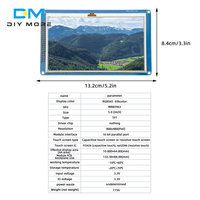 Modul Layar LCD TFT 5 inci 5.0 "800*480 Papan Pengontrol SSD1963 dengan Kartu Panel Sentuh untuk Arduino 51 AVR STM32