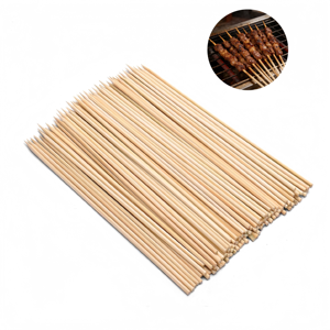 Brochetas Desechables Ecológicas de Madera de Abedul Planas al por Mayor para Kebab - Product Image 1