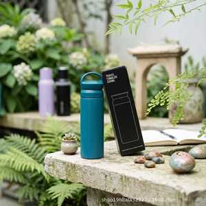 Handheld Japanese Style Tumbler 350ml 500ml <b>Vacuum</b> Insulated Double Wall Stainless Steel Coffee Cup - Product Image 1
