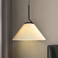 Lampe suspendue créative de style nordique pour restaurant, lampe de table de salle à manger, lampe de style crème en tissu plissé pour café, éclairage 3 kg