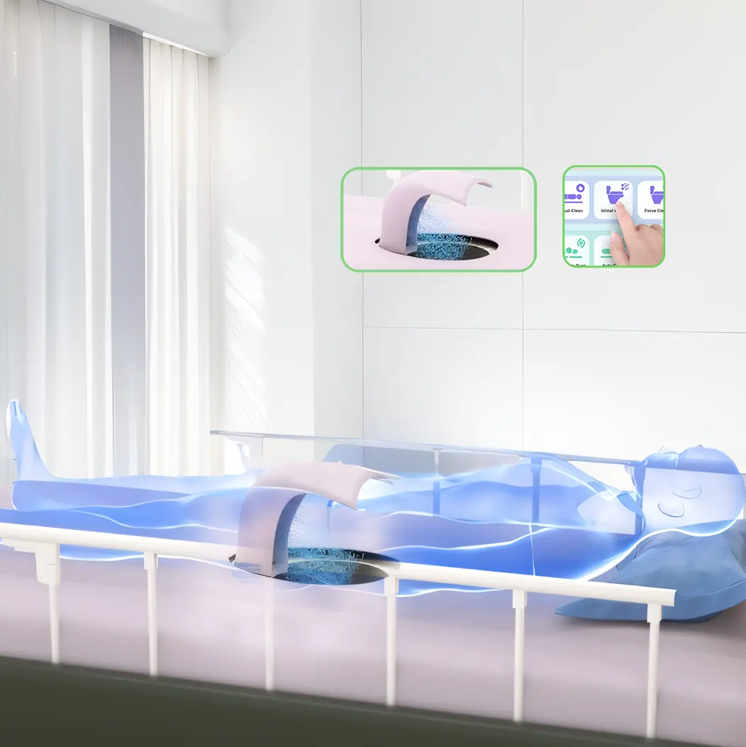 Comfortverzorgingsbed Voor Ouderen En Incontinenten Met Automatische Ontlasting Van De Darm En In Het Baden In Bed Kan Medisch Hulpmiddel Thuis Zijn